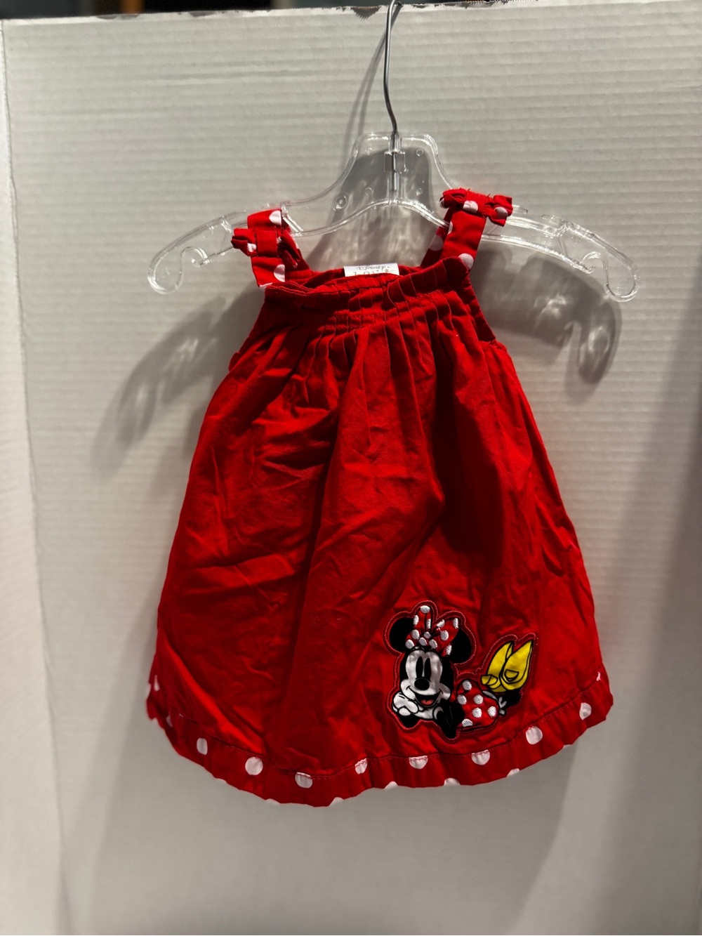 Disney Baby Bright Red Textured Toddler Dress